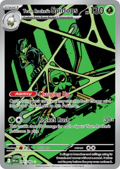 Team Rocket's Spidops Illustration Rare card from Destined Rivals
