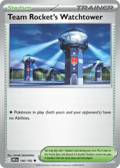Team Rocket's Watchtower Uncommon card from Destined Rivals