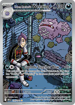 Team Rocket's Weezing Illustration Rare card from Destined Rivals