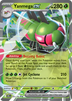 Yanmega ex Double Rare card from Destined Rivals