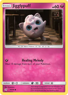 Jigglypuff Common card from Detective Pikachu