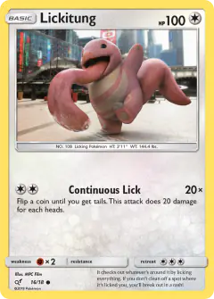 Lickitung Common card from Detective Pikachu