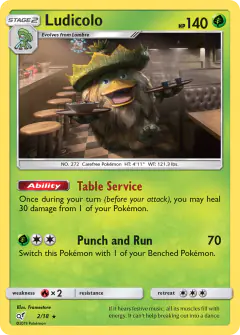 Ludicolo Rare card from Detective Pikachu