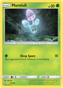 Morelull Common card from Detective Pikachu