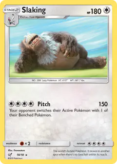 Slaking Rare card from Detective Pikachu