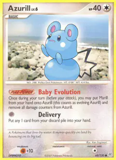 Azurill Common card from Diamond & Pearl Base