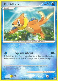 Buizel Common card from Diamond & Pearl Base