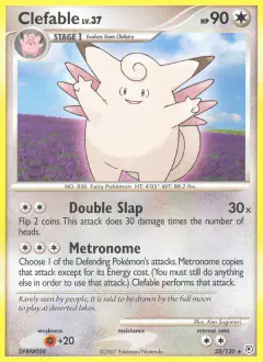 Clefable Rare card from Diamond & Pearl Base