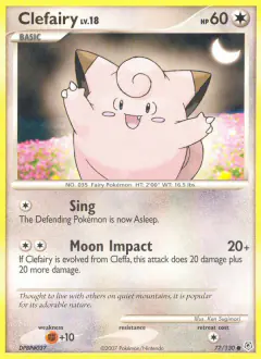 Clefairy Common card from Diamond & Pearl Base