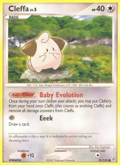 Cleffa Common card from Diamond & Pearl Base