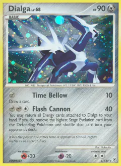 Dialga Rare Holo card from Diamond & Pearl Base