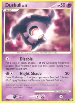 Duskull Common card from Diamond & Pearl Base