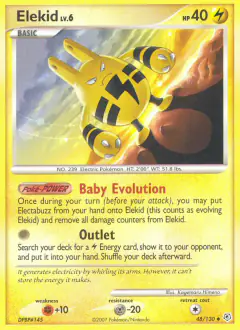 Elekid Uncommon card from Diamond & Pearl Base