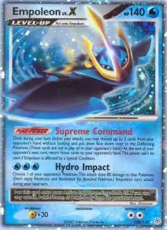 Empoleon LV.X Rare Holo LV.X card from Diamond & Pearl Base