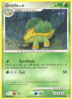 Grotle Uncommon card from Diamond & Pearl Base