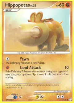 Hippopotas Uncommon card from Diamond & Pearl Base