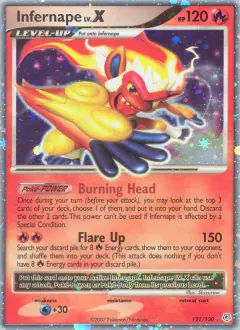Infernape LV.X Rare Holo LV.X card from Diamond & Pearl Base
