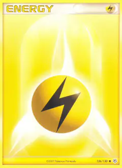 Lightning Energy Common card from Diamond & Pearl Base