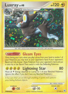 Luxray Rare Holo card from Diamond & Pearl Base