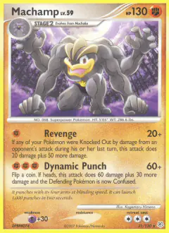 Machamp Rare card from Diamond & Pearl Base