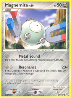 Magnemite Common card from Diamond & Pearl Base