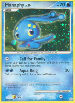 Manaphy Rare Holo card from Diamond & Pearl Base