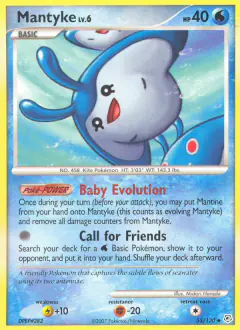 Mantyke Uncommon card from Diamond & Pearl Base