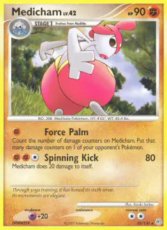 Medicham Rare card from Diamond & Pearl Base