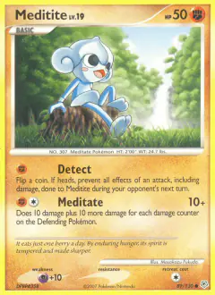 Meditite Common card from Diamond & Pearl Base