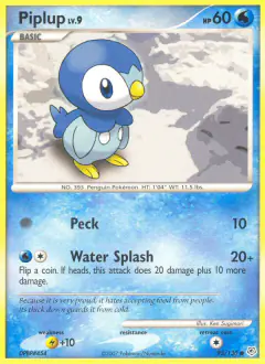 Piplup Common card from Diamond & Pearl Base