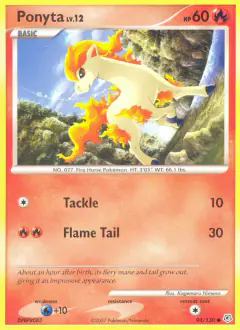 Ponyta Common card from Diamond & Pearl Base