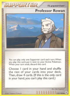Professor Rowan Uncommon card from Diamond & Pearl Base