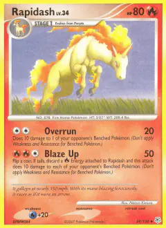 Rapidash Uncommon card from Diamond & Pearl Base