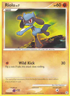 Riolu Uncommon card from Diamond & Pearl Base