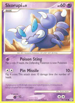 Skorupi Common card from Diamond & Pearl Base