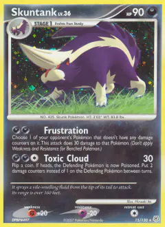 Skuntank Rare Holo card from Diamond & Pearl Base