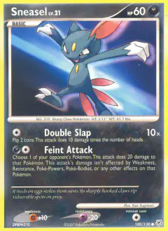 Sneasel Common card from Diamond & Pearl Base