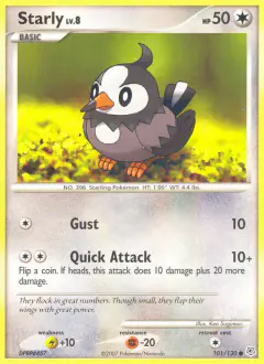 Starly Common card from Diamond & Pearl Base