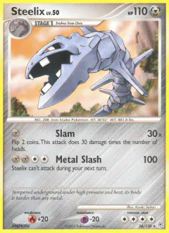 Steelix Rare card from Diamond & Pearl Base