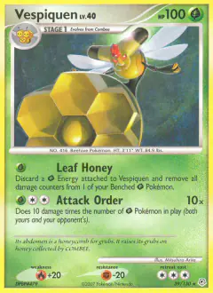 Vespiquen Rare card from Diamond & Pearl Base