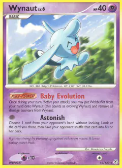 Wynaut Rare card from Diamond & Pearl Base