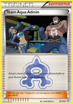 Team Aqua Admin Uncommon card from Double Crisis