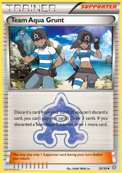 Team Aqua Grunt Uncommon card from Double Crisis