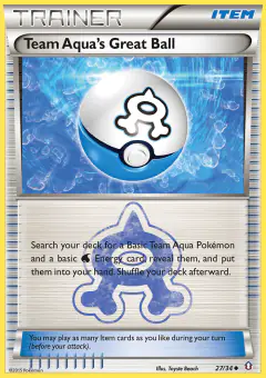 Team Aqua's Great Ball Uncommon card from Double Crisis