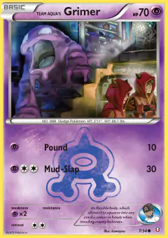 Team Aqua's Grimer Common card from Double Crisis