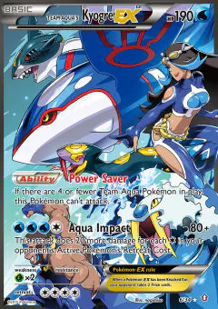 Team Aqua's Kyogre-EX Rare Ultra card from Double Crisis
