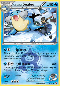 Team Aqua's Sealeo Common card from Double Crisis