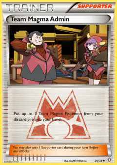 Team Magma Admin Uncommon card from Double Crisis