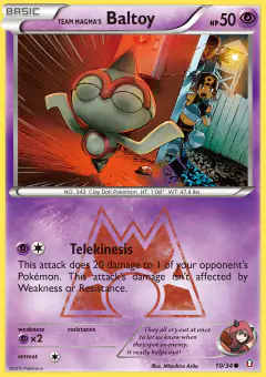 Team Magma's Baltoy Common card from Double Crisis