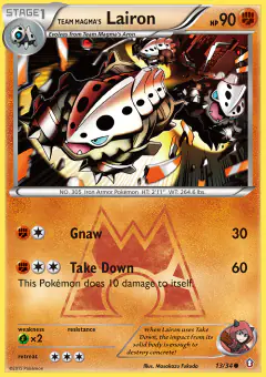 Team Magma's Lairon Common card from Double Crisis
